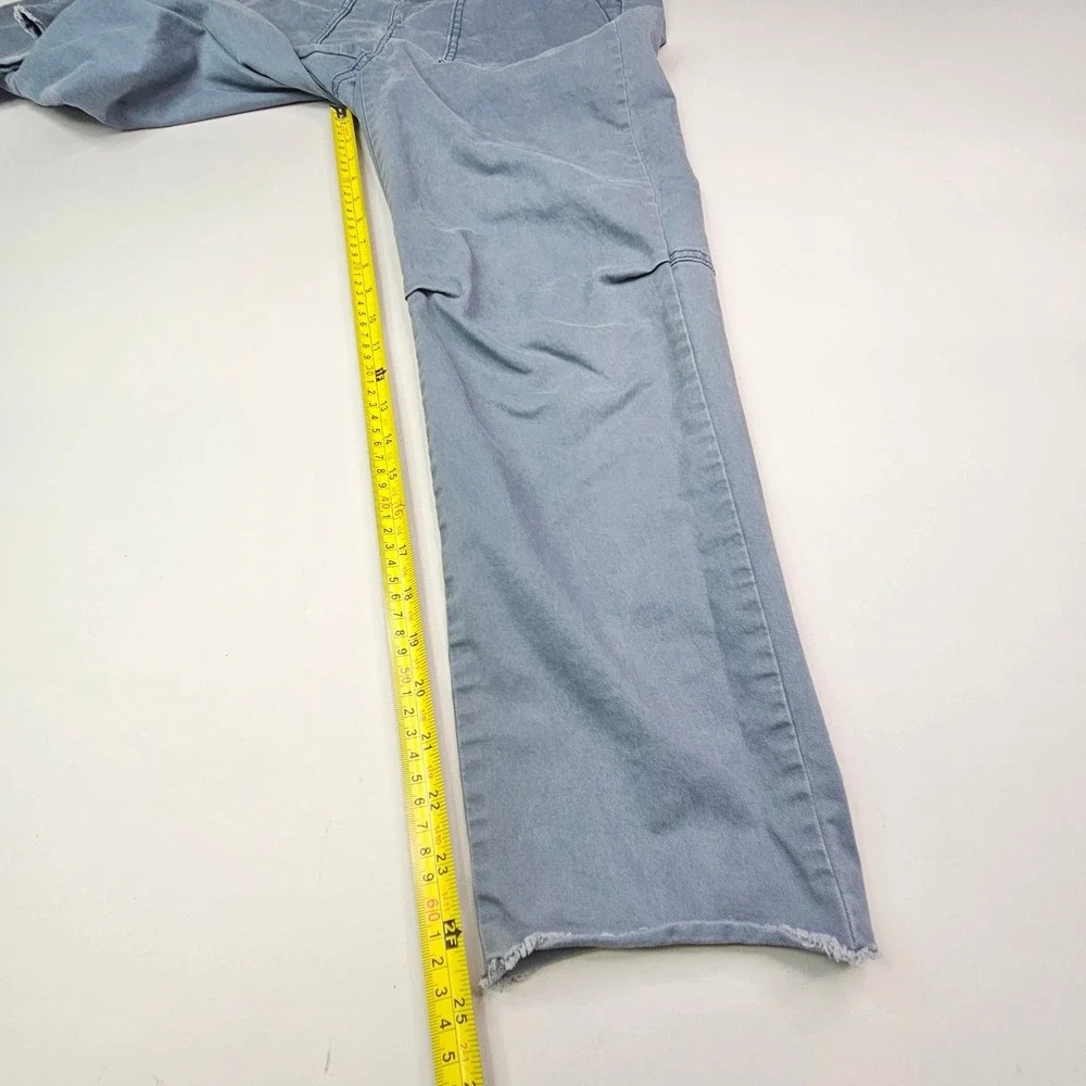 Banana Republic Chino Pants Women 4 Blue Girlfriend Authentic Utility Raw Hem